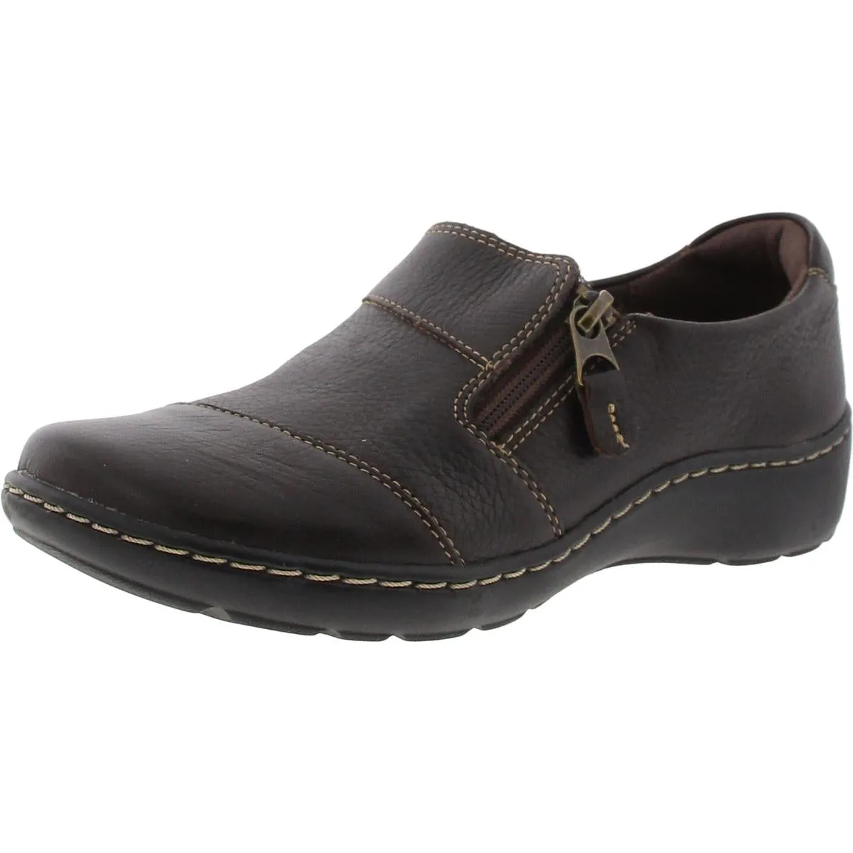 261684504035 Womens Zipper Manmade Flat Shoes
