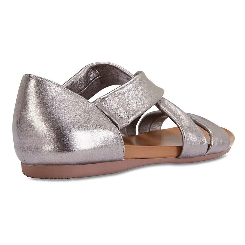 Abel Sandal in Pewter Leather