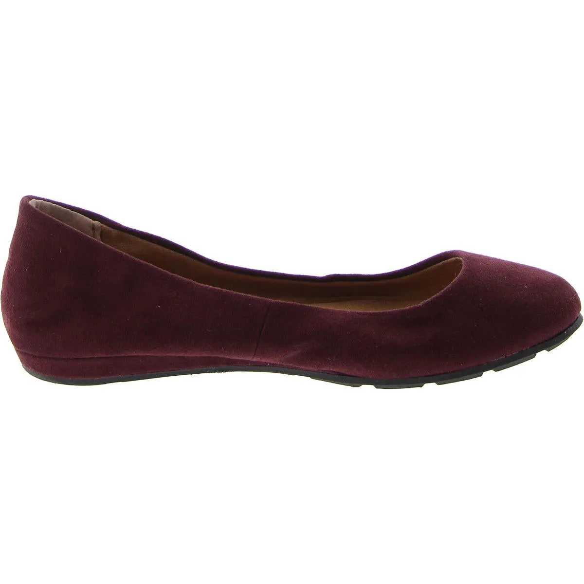 AELLIE Womens Faux Leather Slip On Ballet Flats