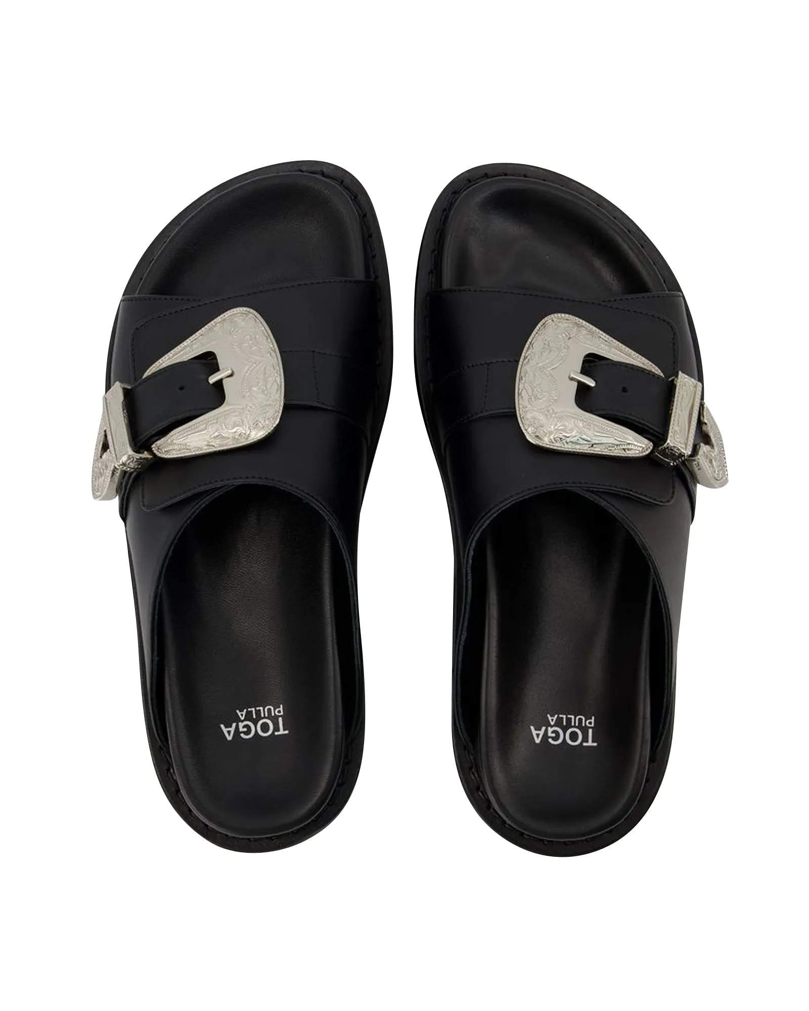 Aj1235 Mule - Toga Pulla - Black - Leather