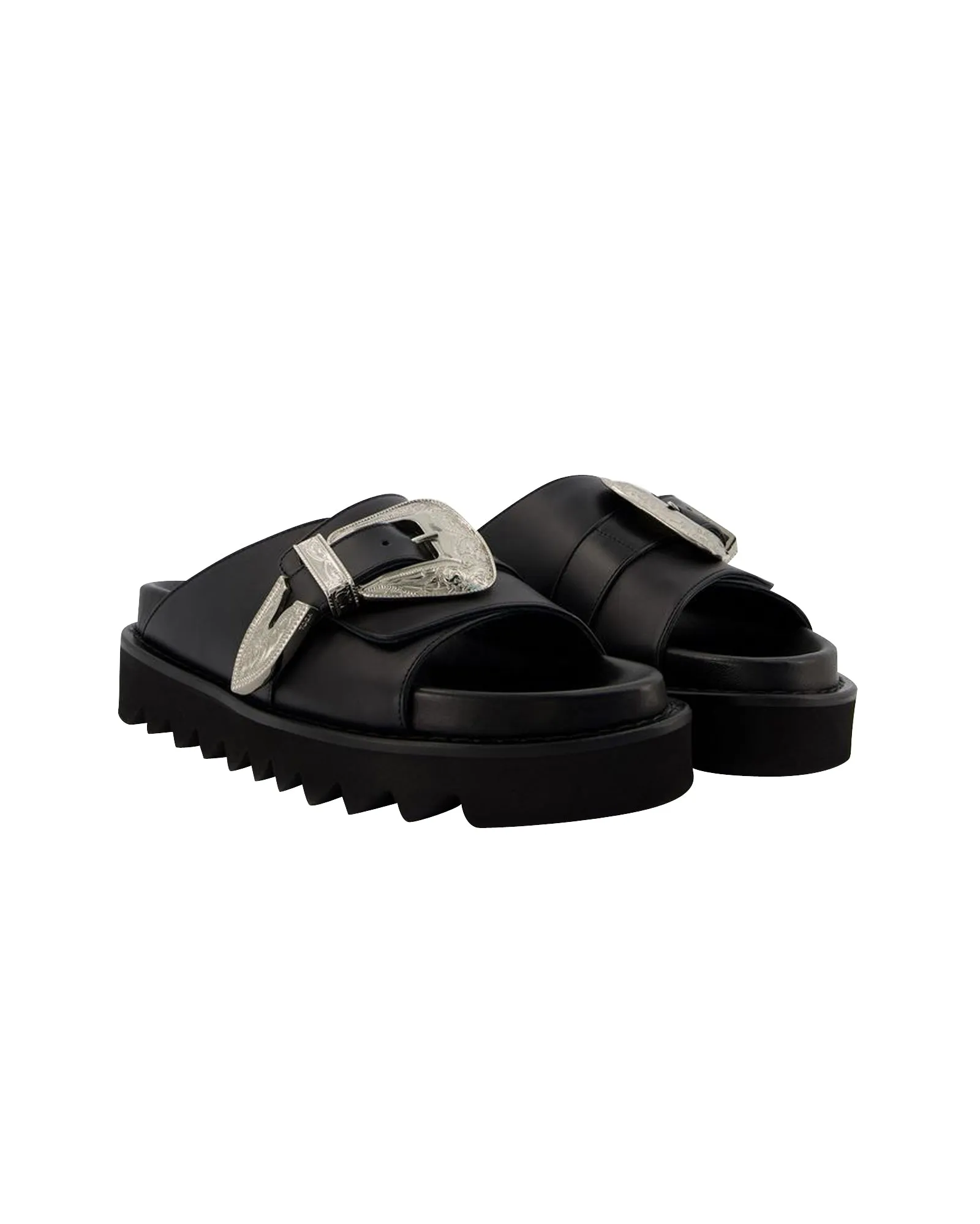 Aj1235 Mule - Toga Pulla - Black - Leather