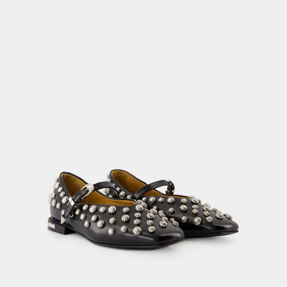 Aj1374 Ballerinas - Leather - Black