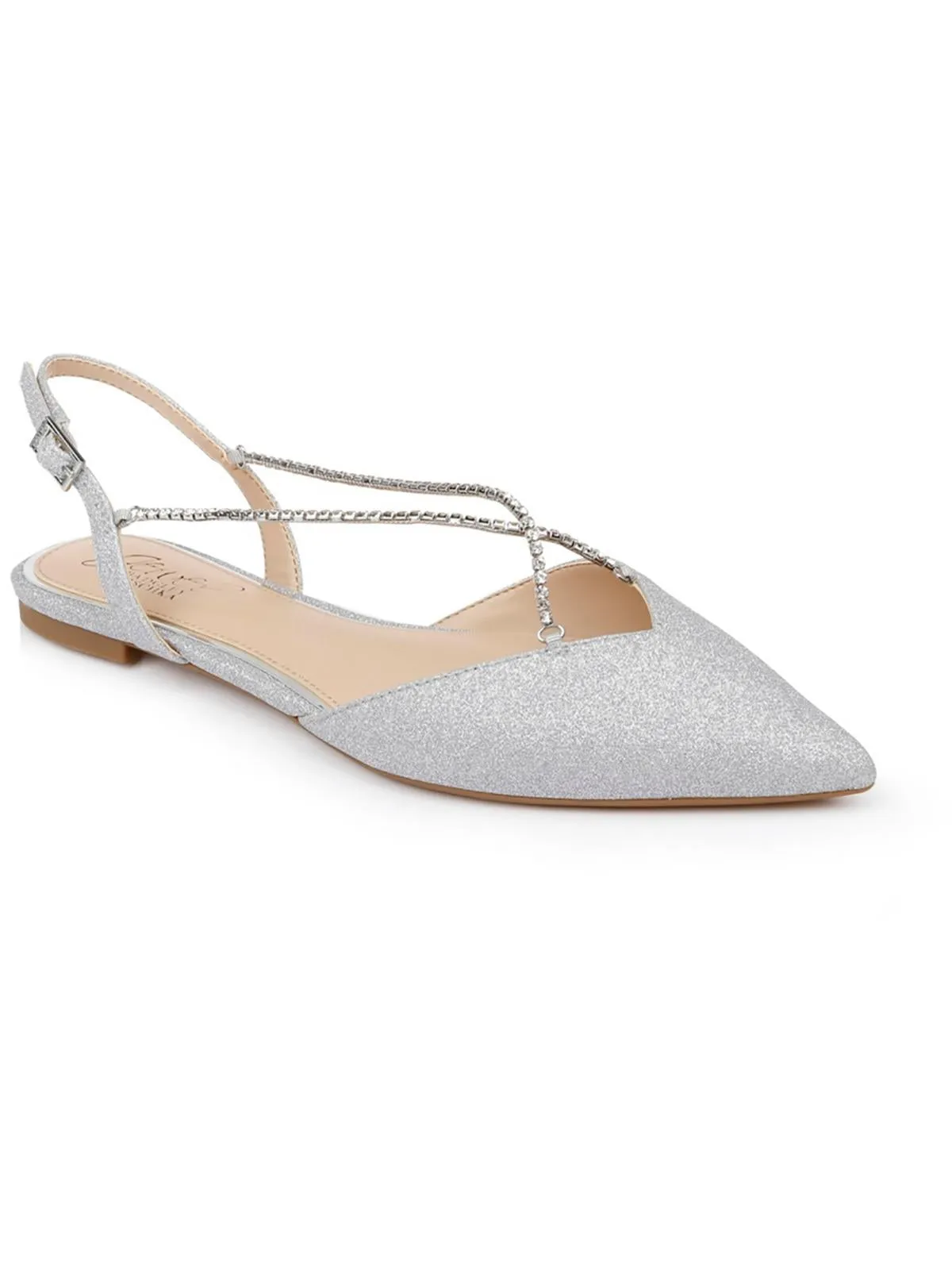 Alanna Womens Satin Slip-On Ballet Flats
