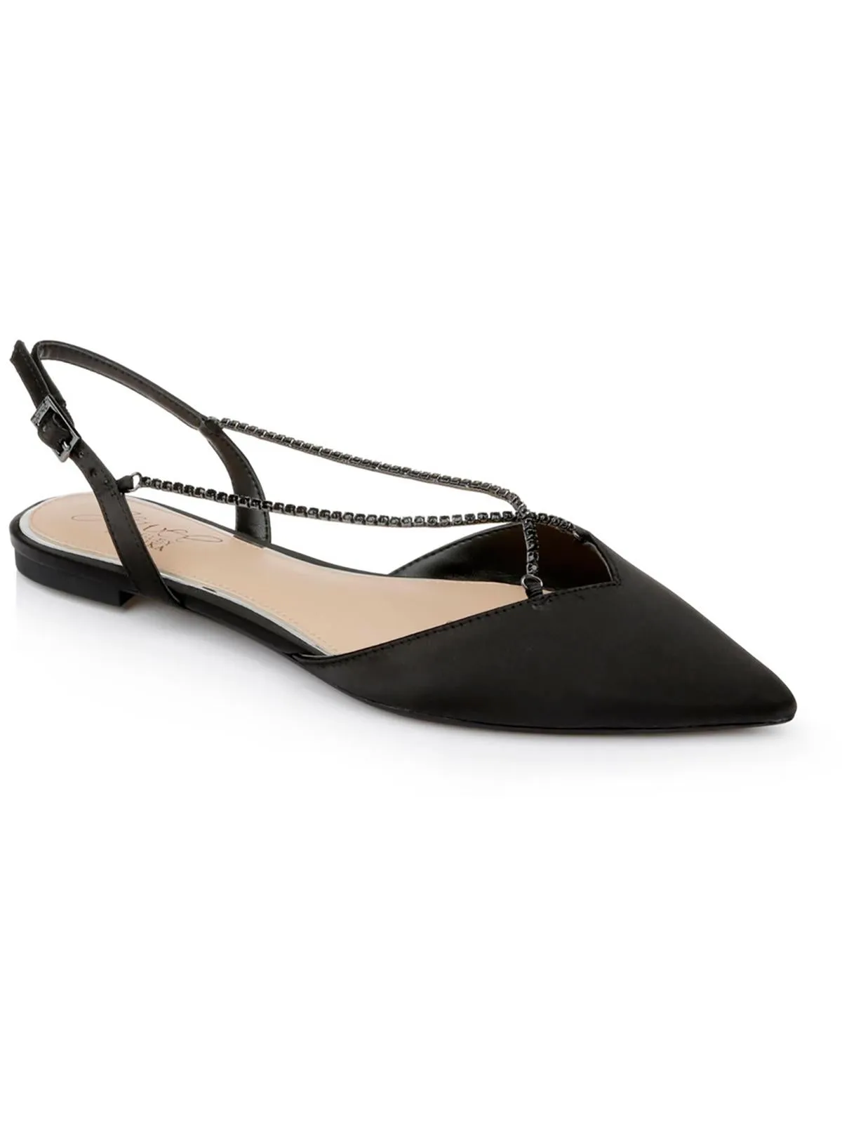 Alanna Womens Satin Slip-On Ballet Flats