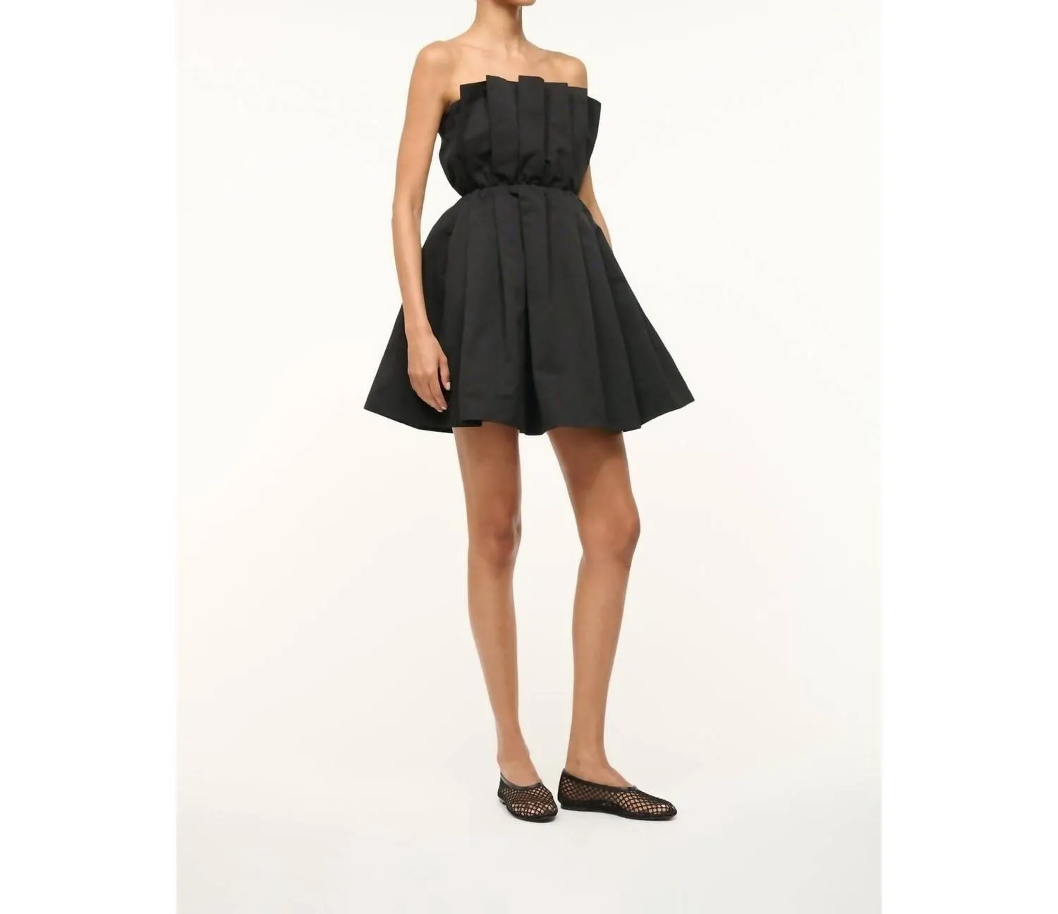Alba Ballet Flat Netting In Black
