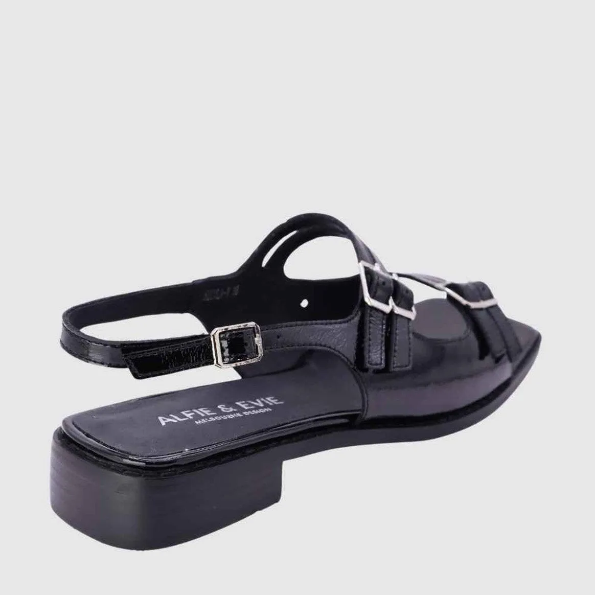 Alfie & Evie Nicola Black Patent