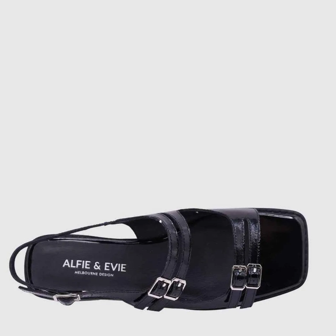 Alfie & Evie Nicola Black Patent