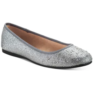 Angelynn  Womens Ribbed Trim  Man Made Ballet Flats