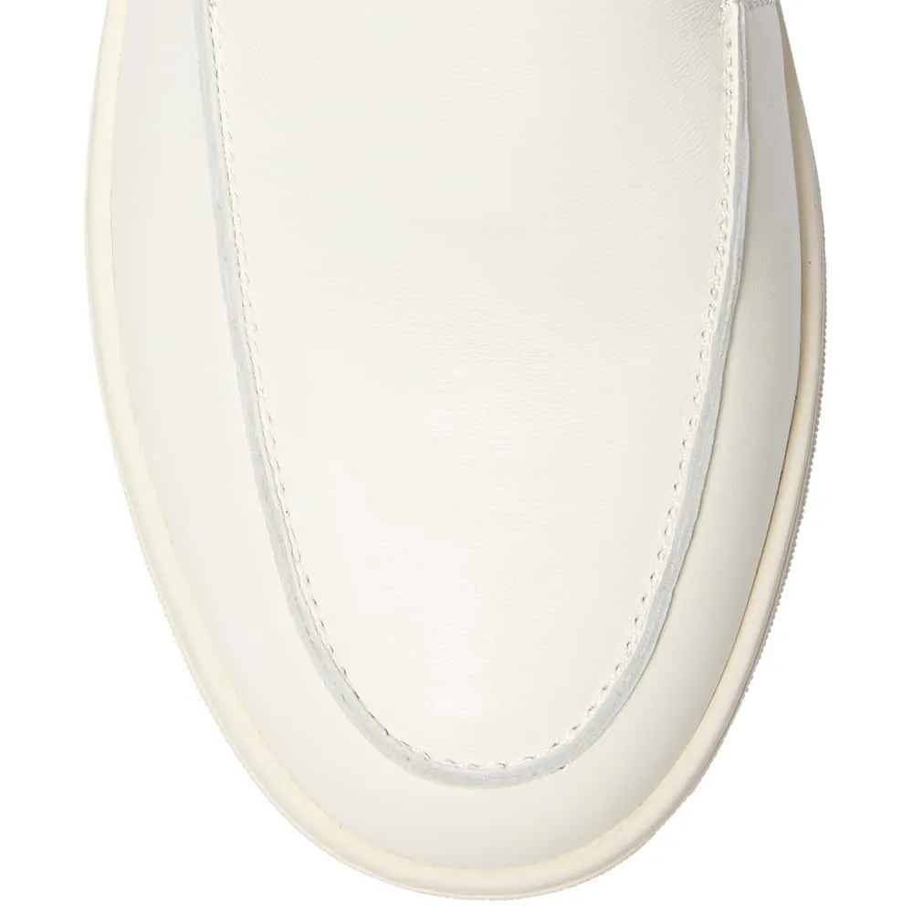Angus Loafer in White Leather