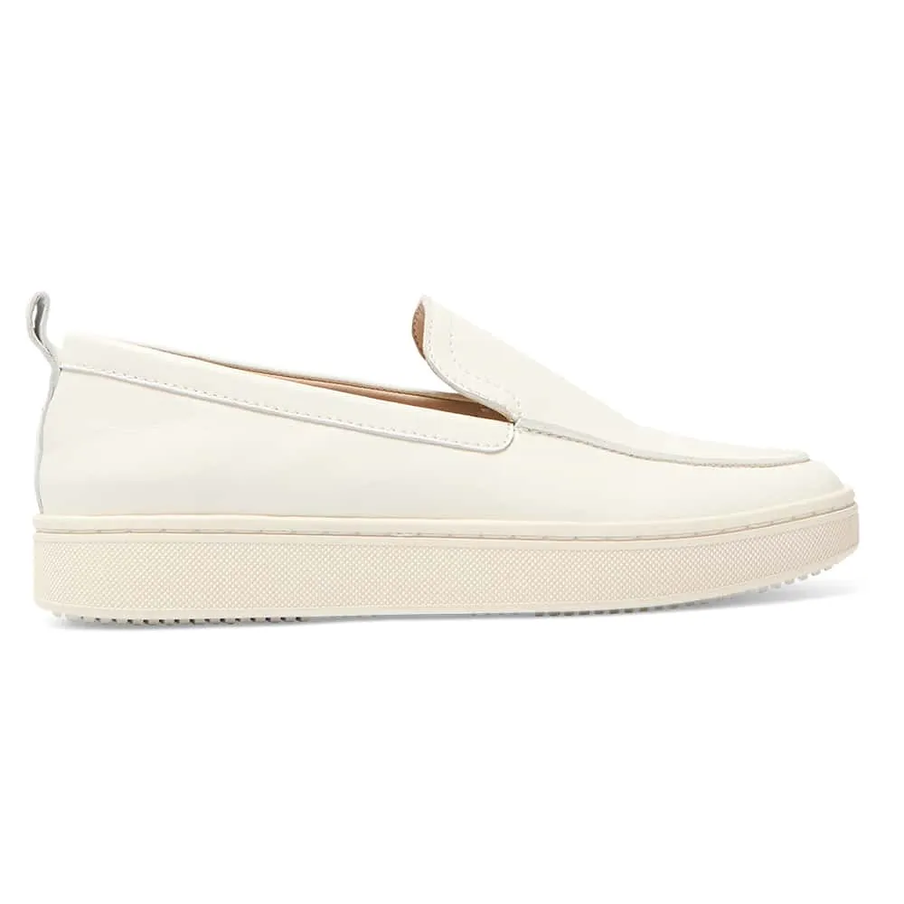 Angus Loafer in White Leather
