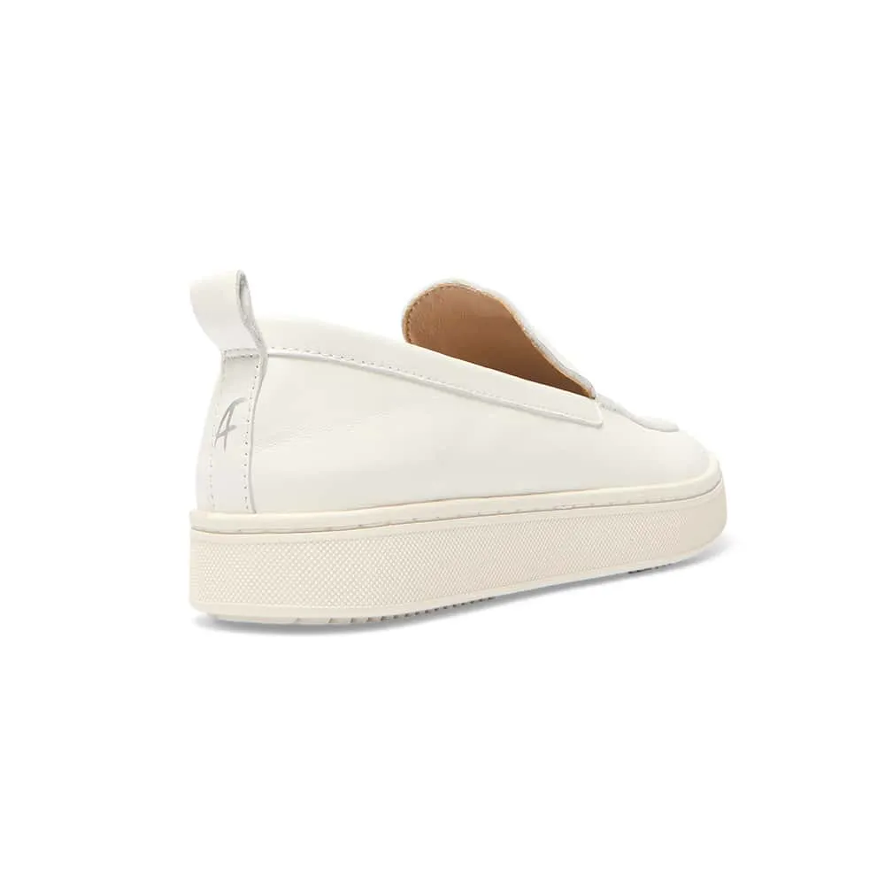 Angus Loafer in White Leather