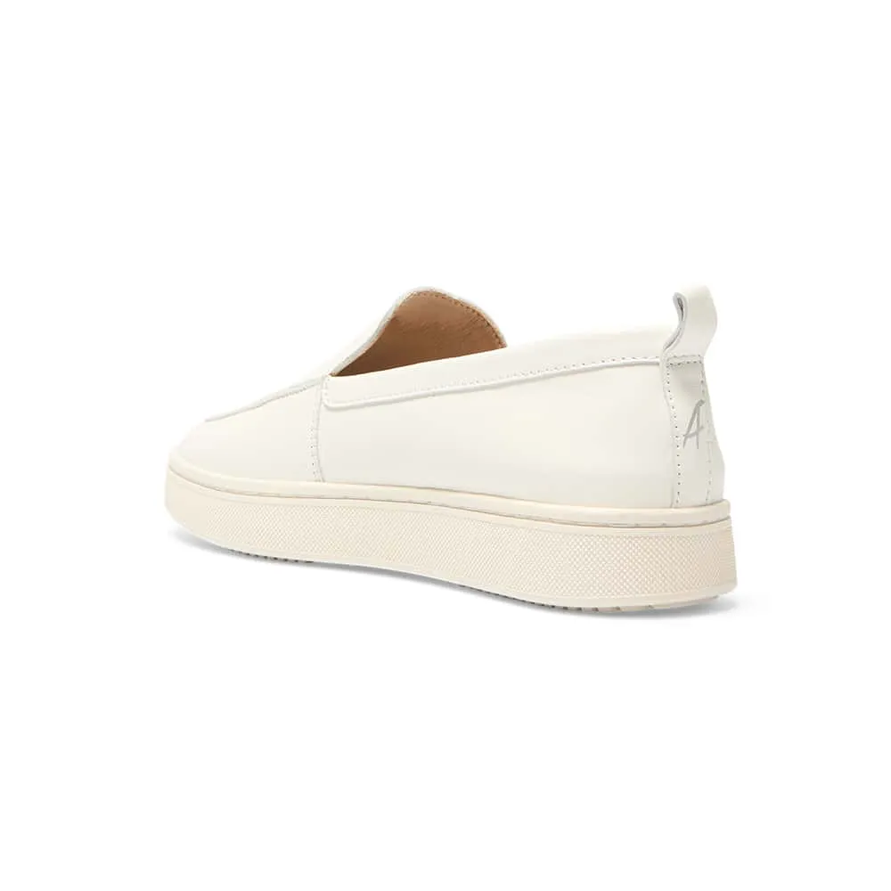Angus Loafer in White Leather