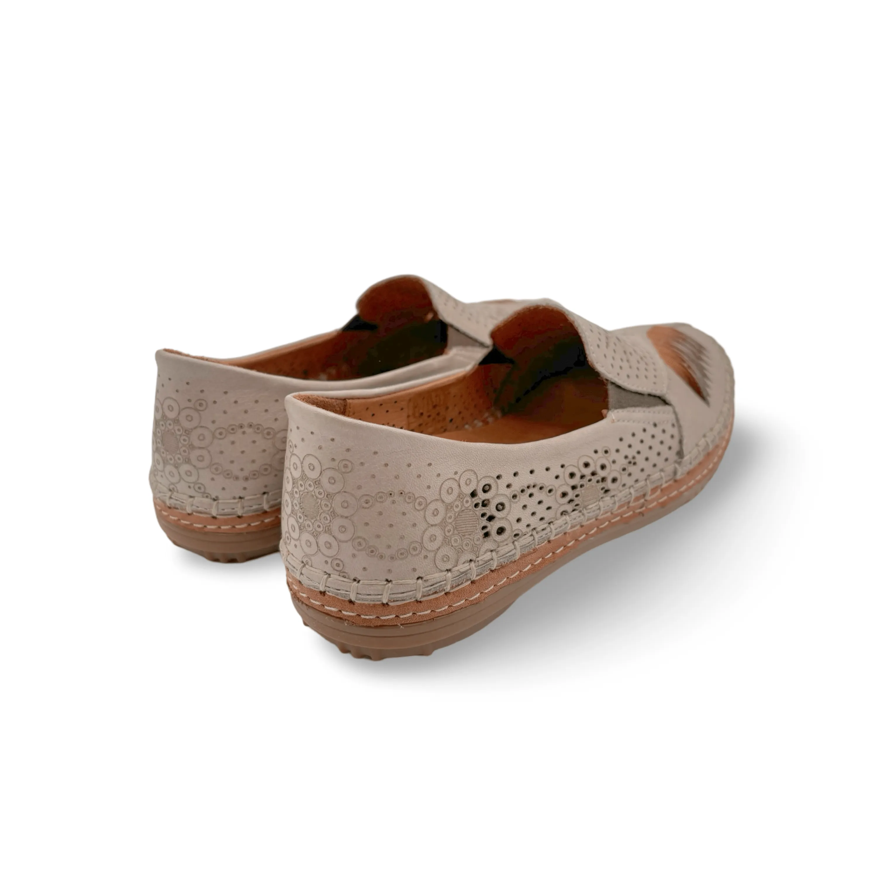 Atzi Mink Leather Flat