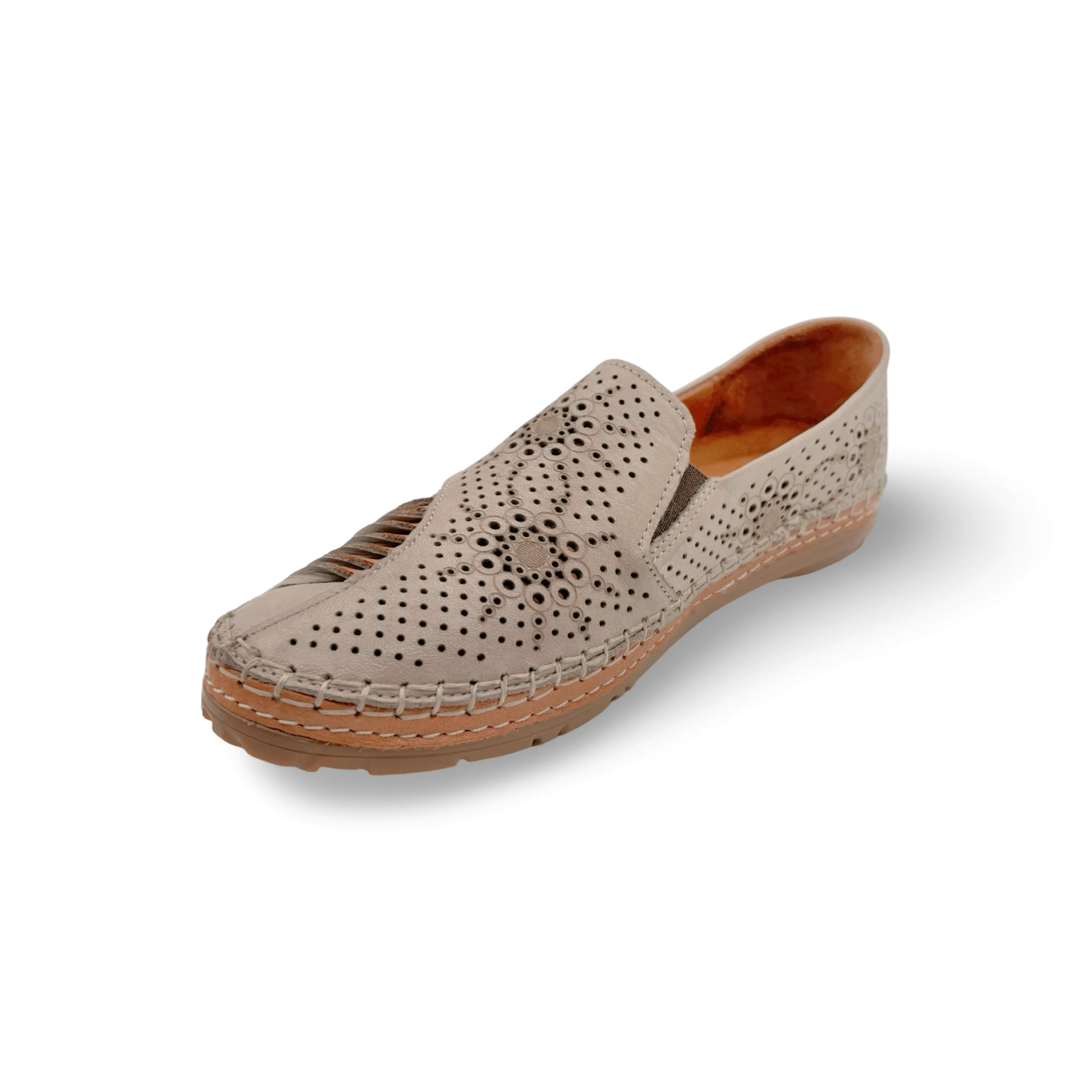 Atzi Mink Leather Flat