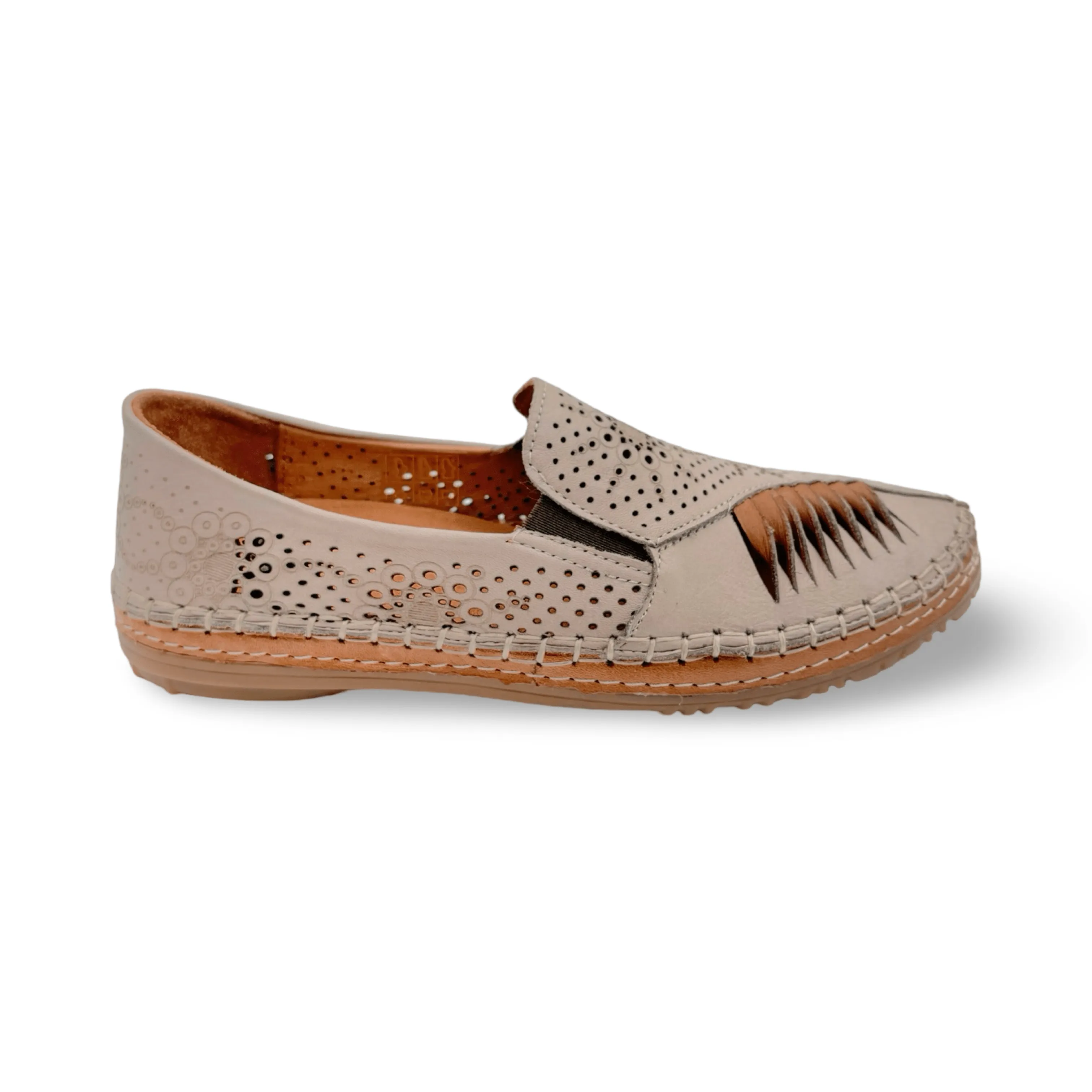 Atzi Mink Leather Flat