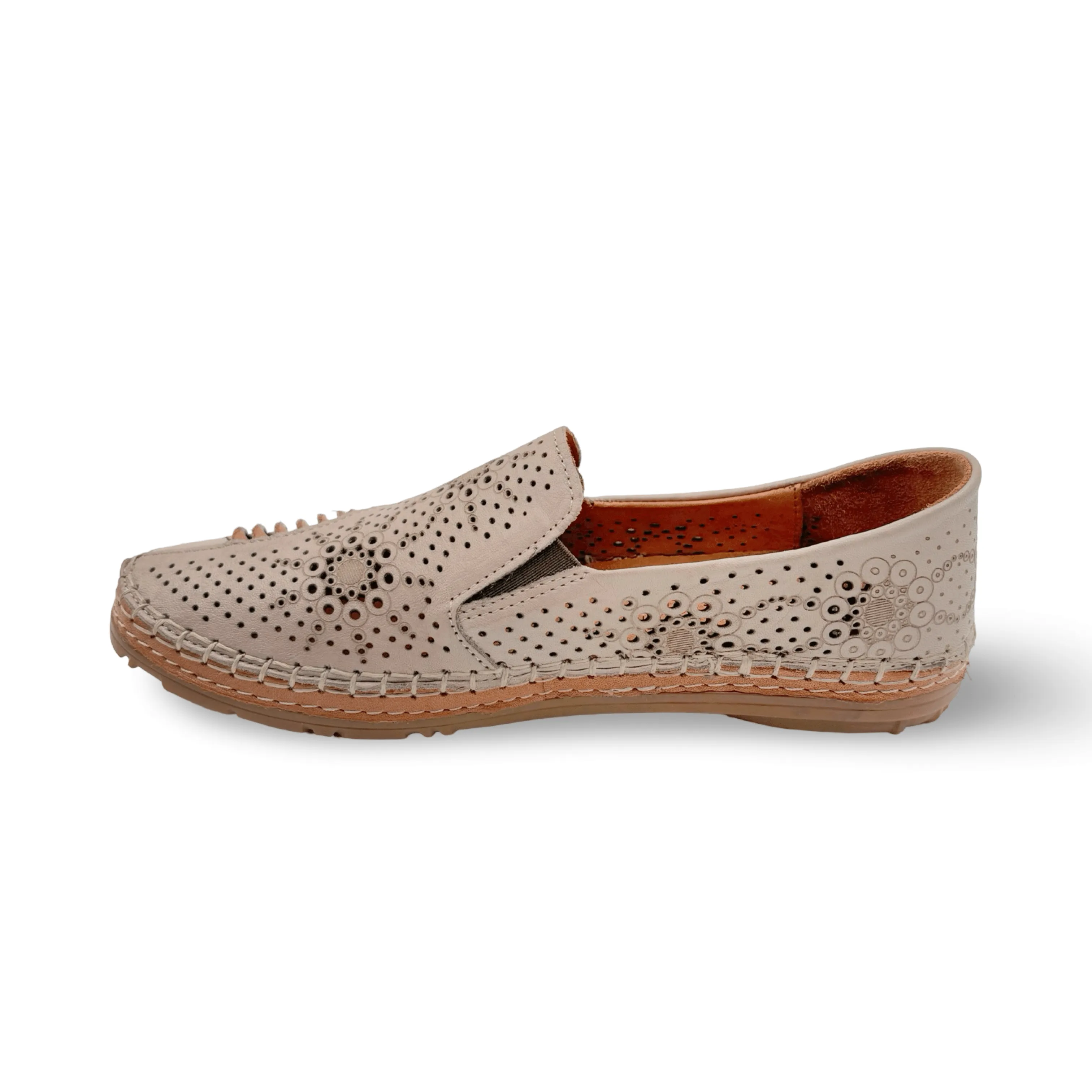 Atzi Mink Leather Flat