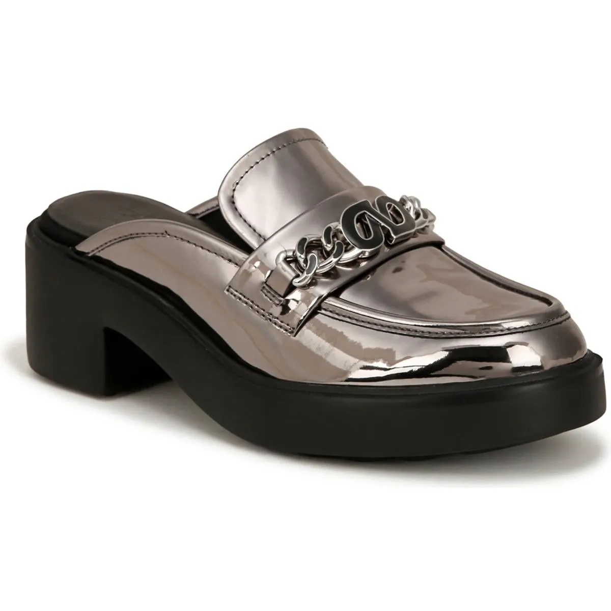 Ayden Womens Chain Leather Mules