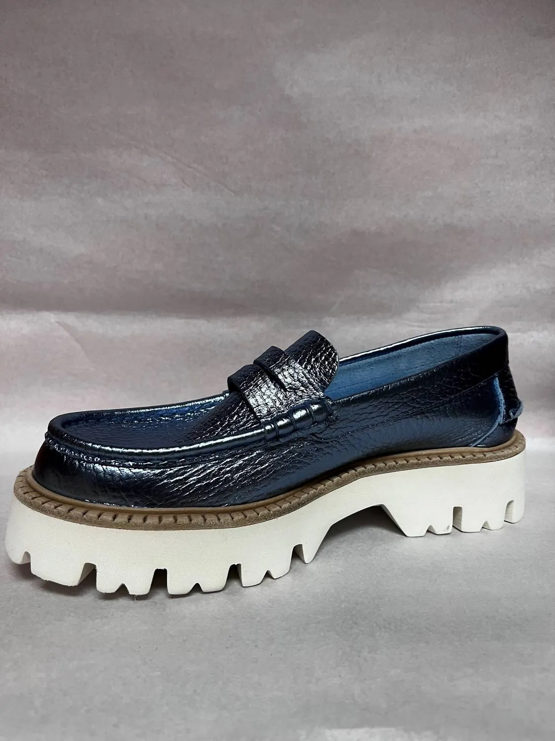 Azure Cervo Lame In Blue