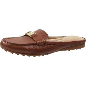 BHFO Womens Monogram Leather Moccasins