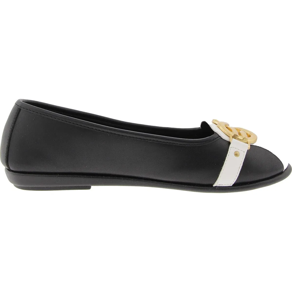 Big Bet Womens Faux Leather Slip On Flats