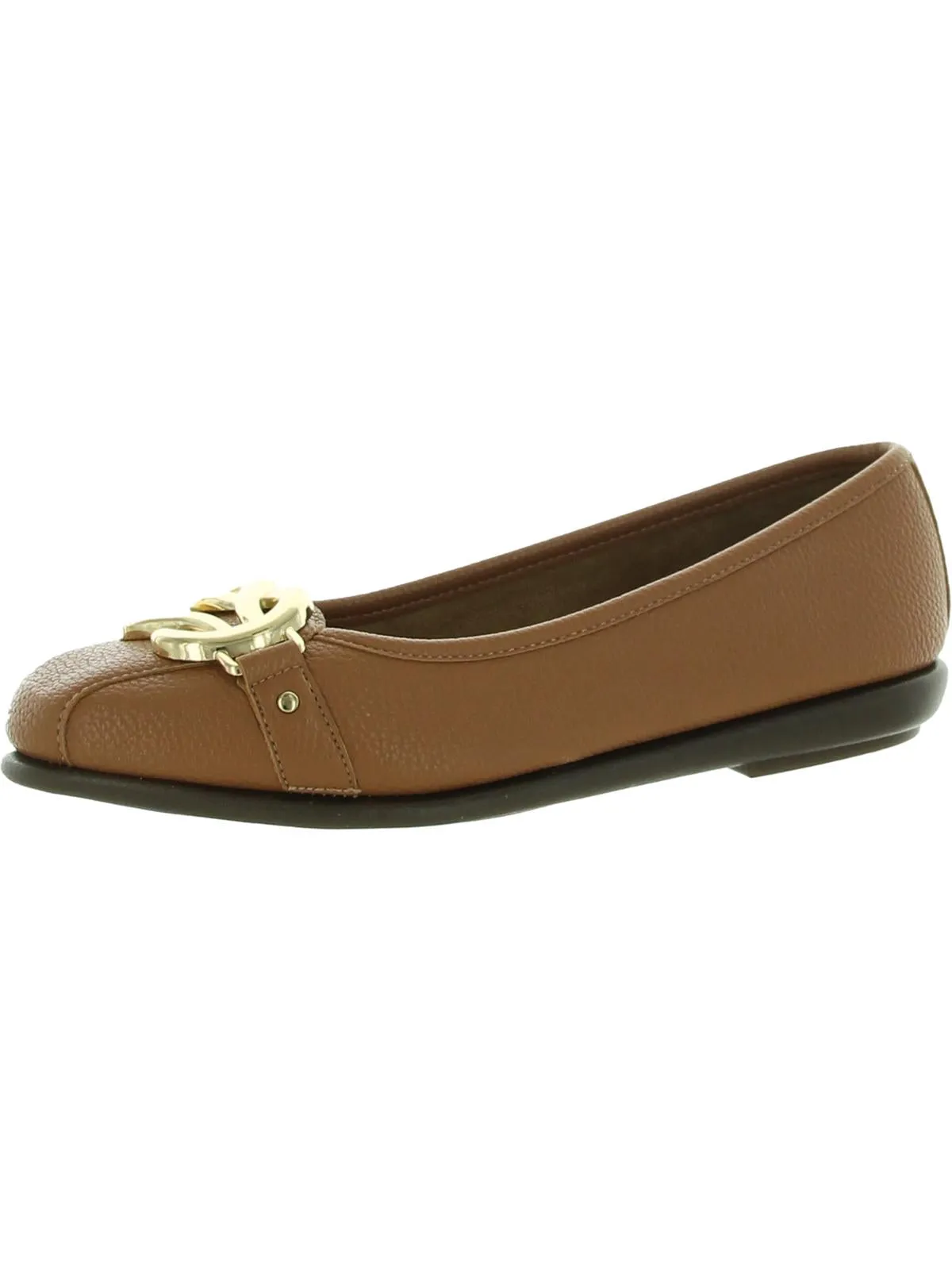Big Bet Womens Faux Leather Slip On Flats