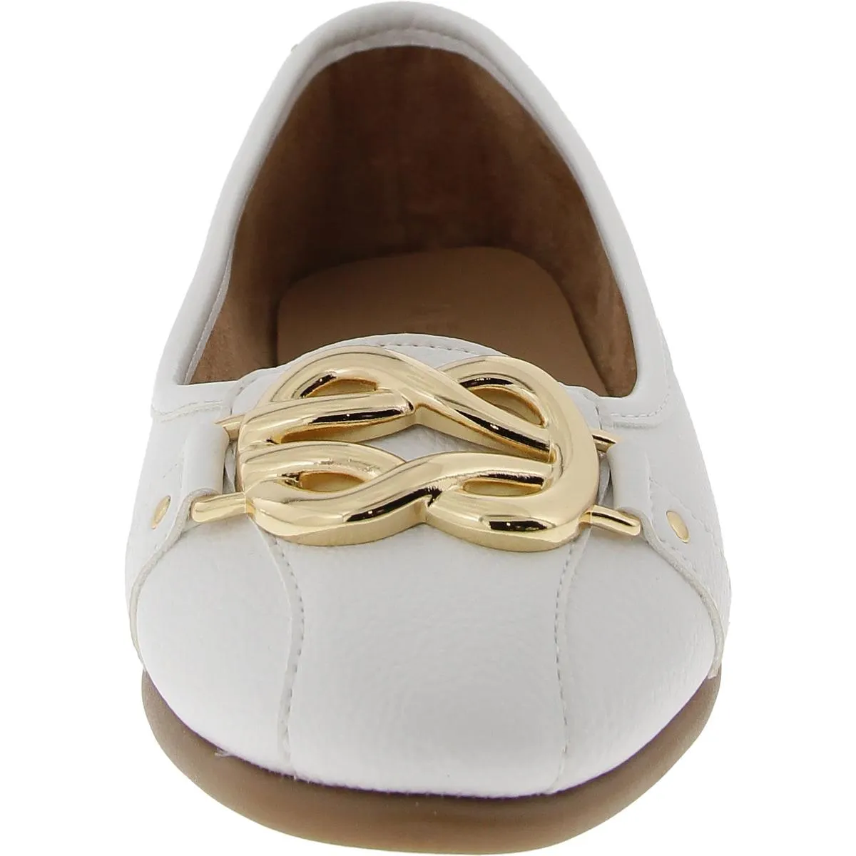Big Bet Womens Faux Leather Slip On Flats