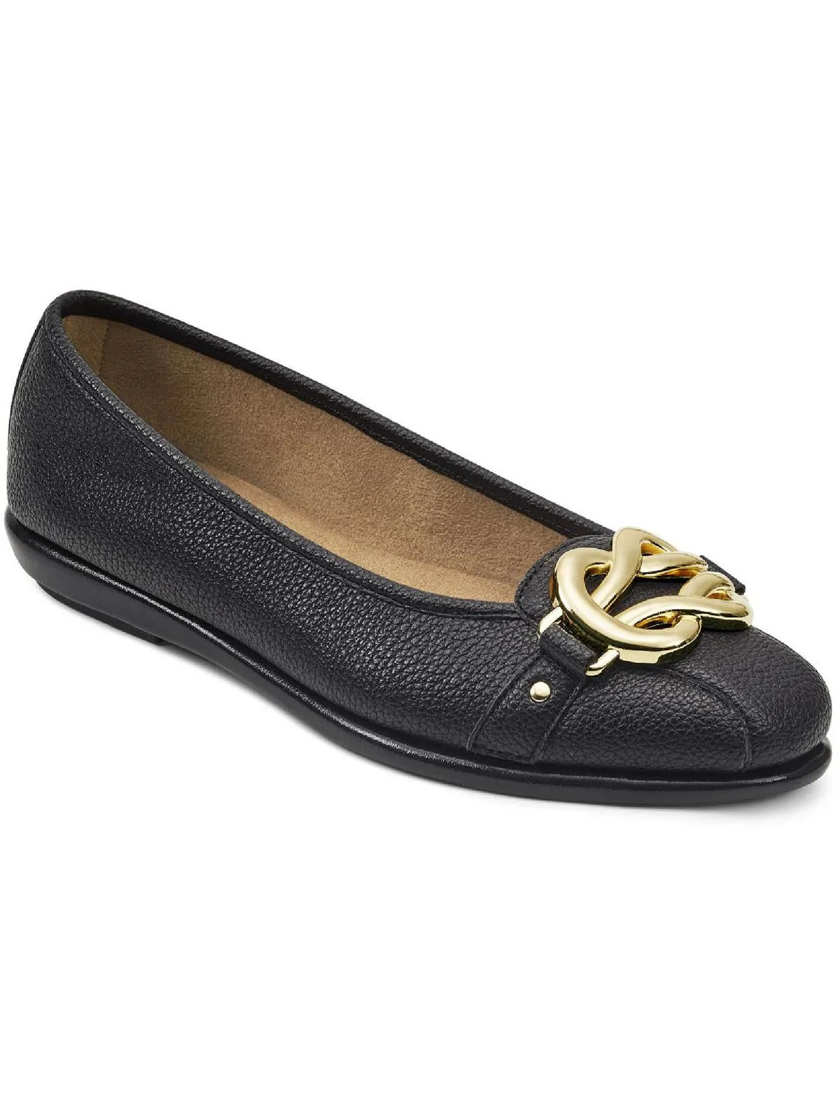 Big Bet Womens Faux Leather Slip On Flats