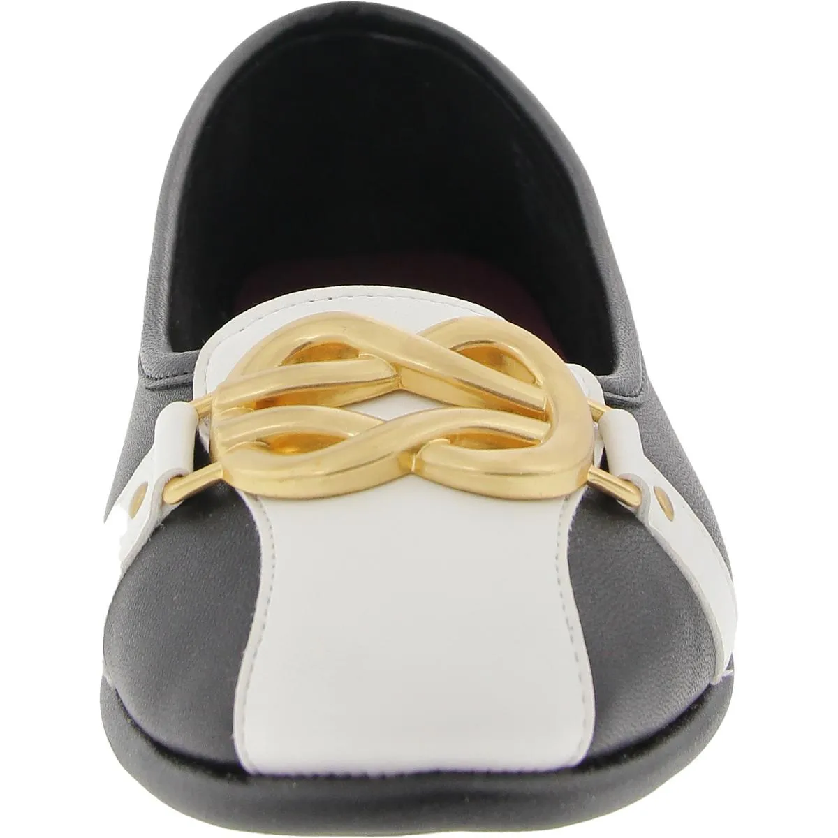 Big Bet Womens Faux Leather Slip On Flats
