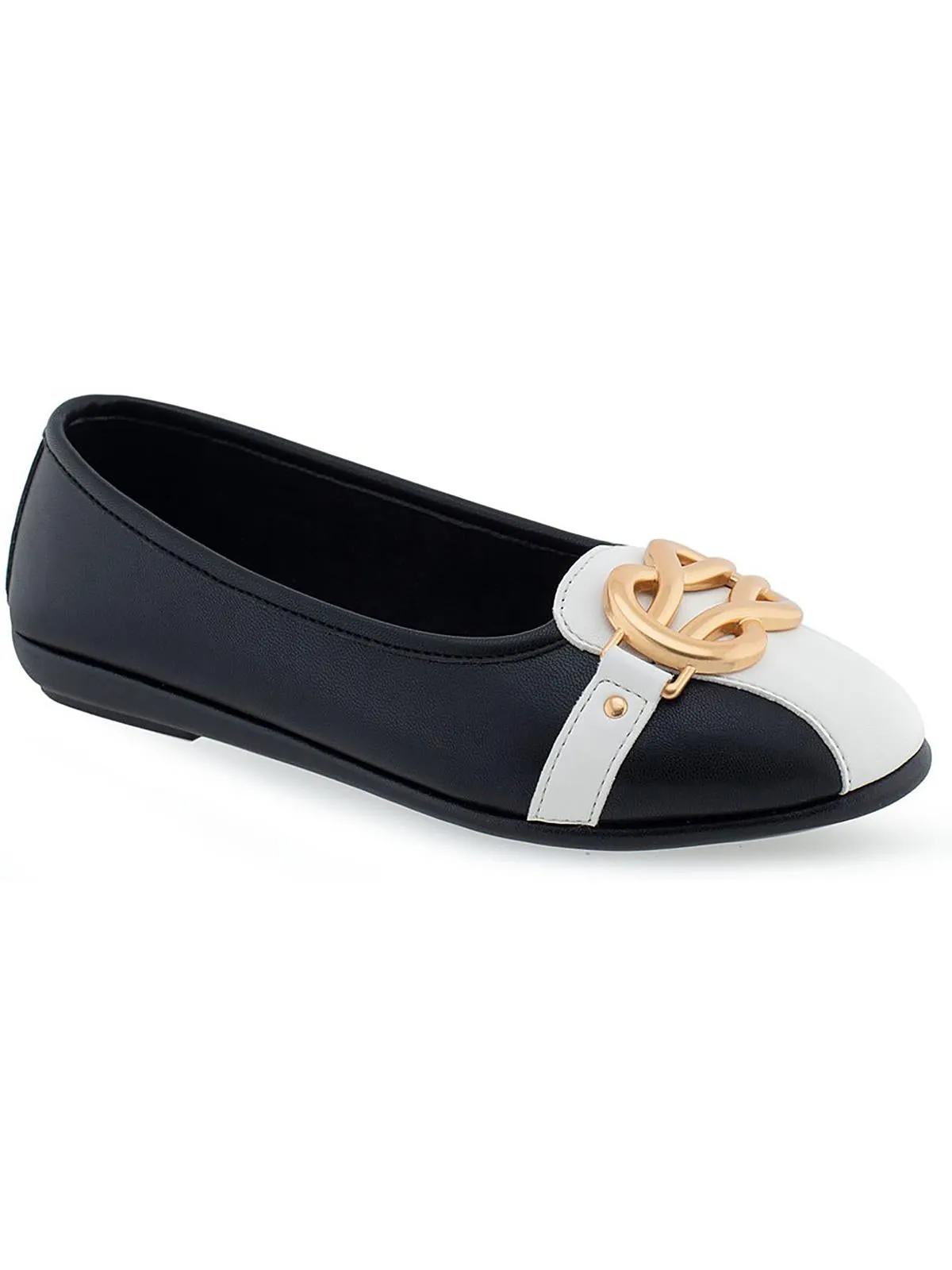 Big Bet Womens Faux Leather Slip On Flats