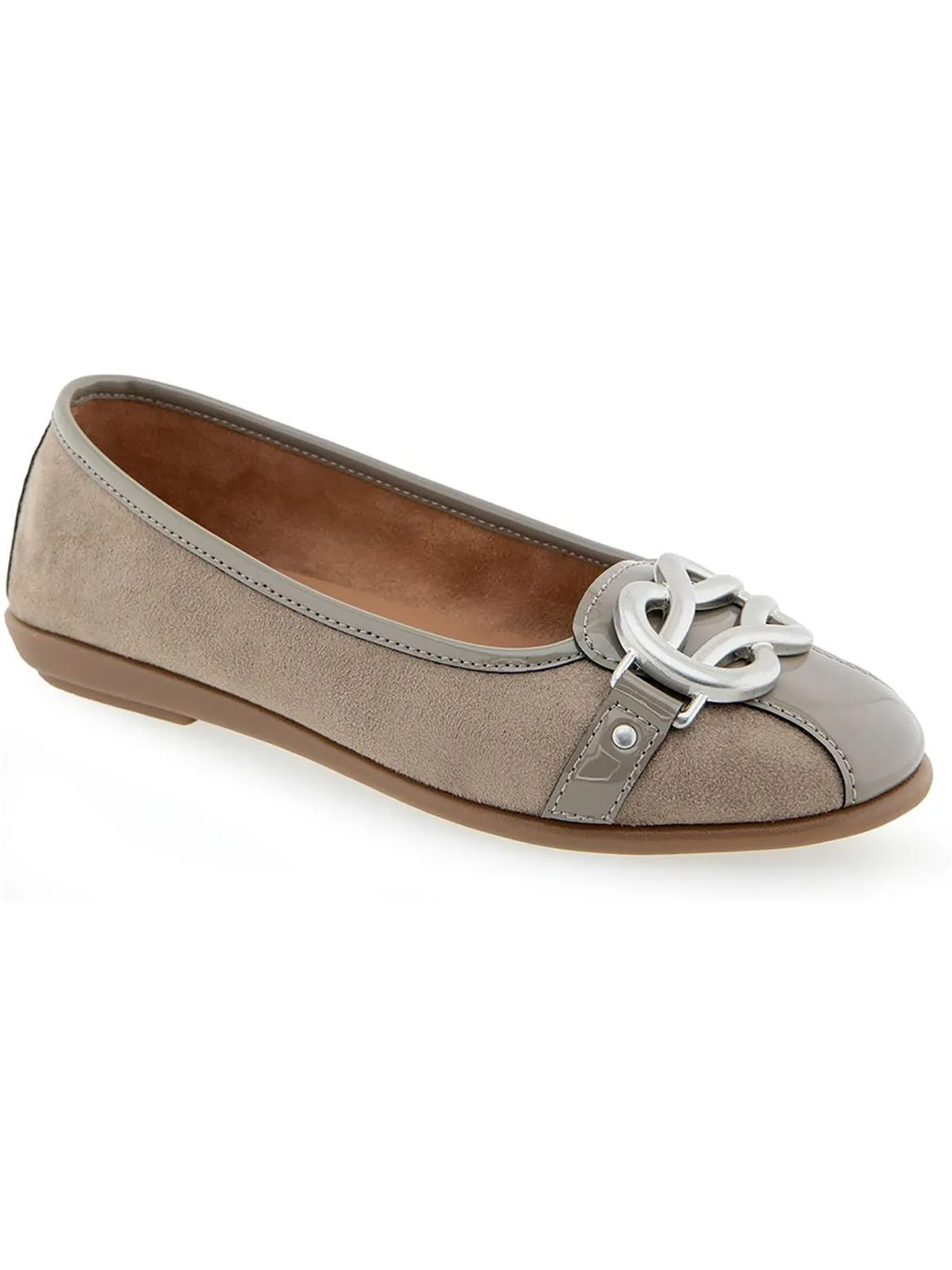 Big Bet Womens Faux Leather Slip On Flats