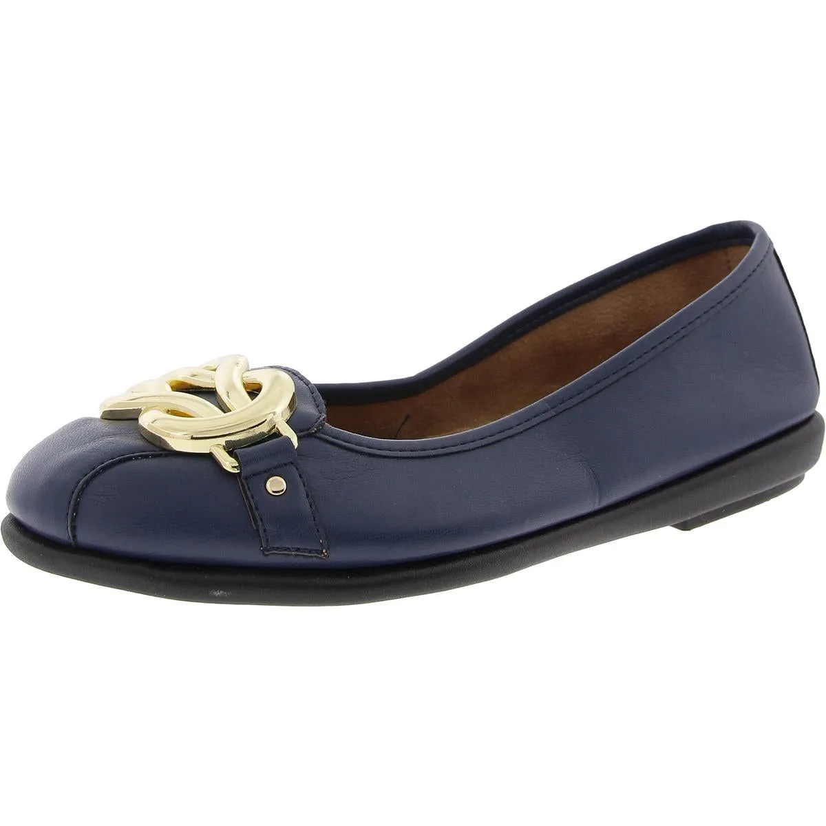Big Bet Womens Faux Leather Slip On Flats