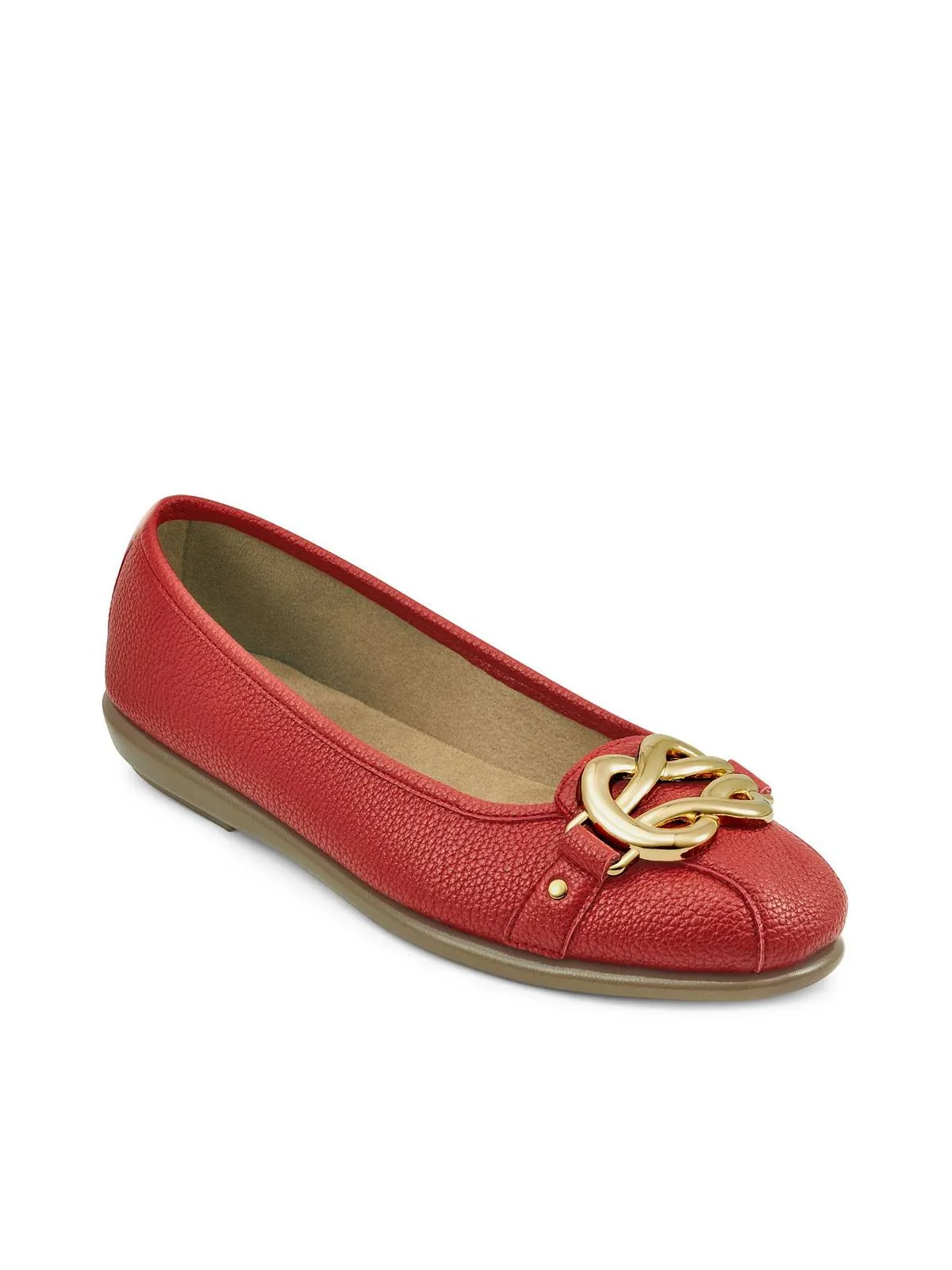 Big Bet Womens Faux Leather Slip On Flats