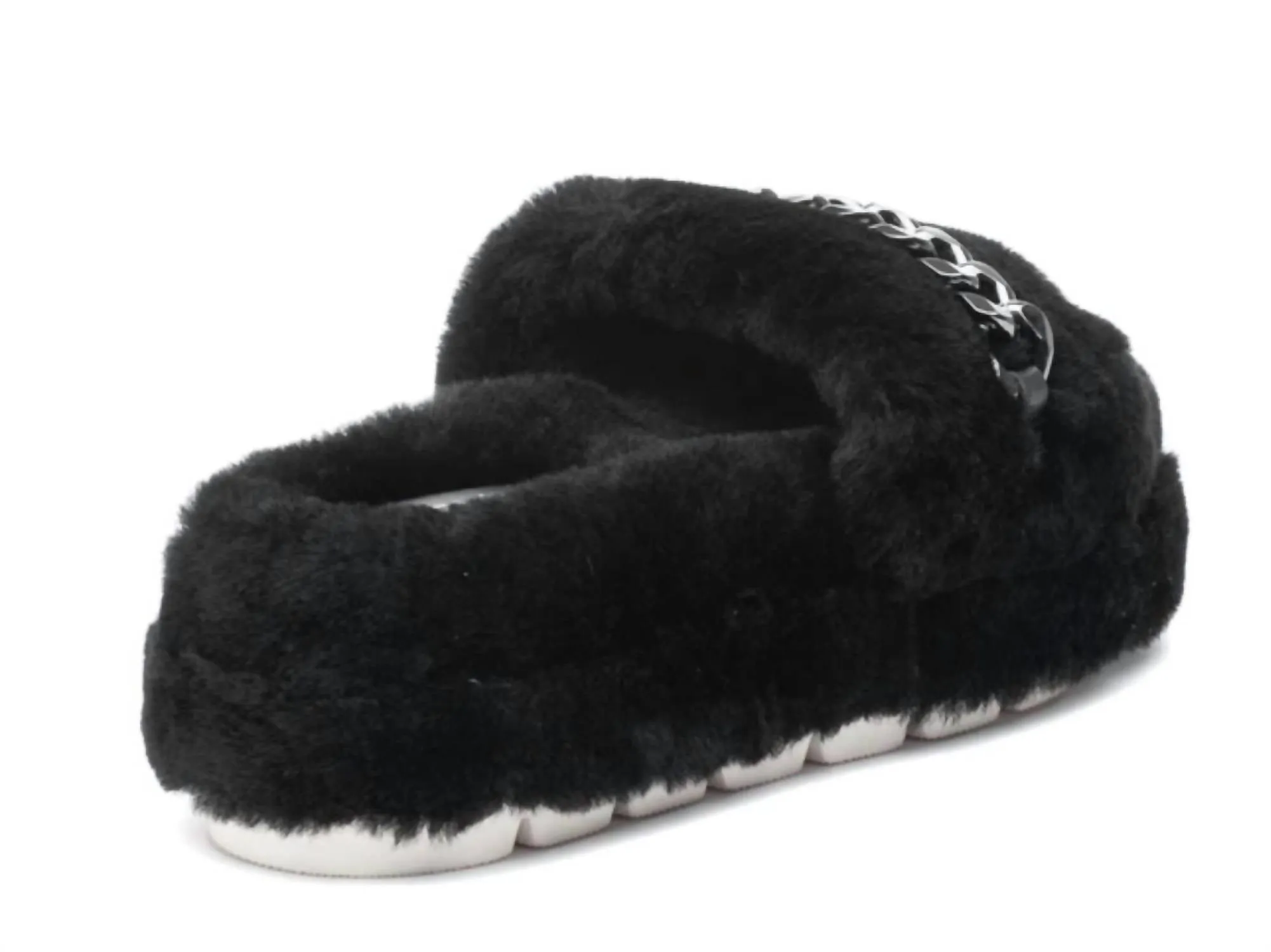 Billie Shearling Slippers In Black