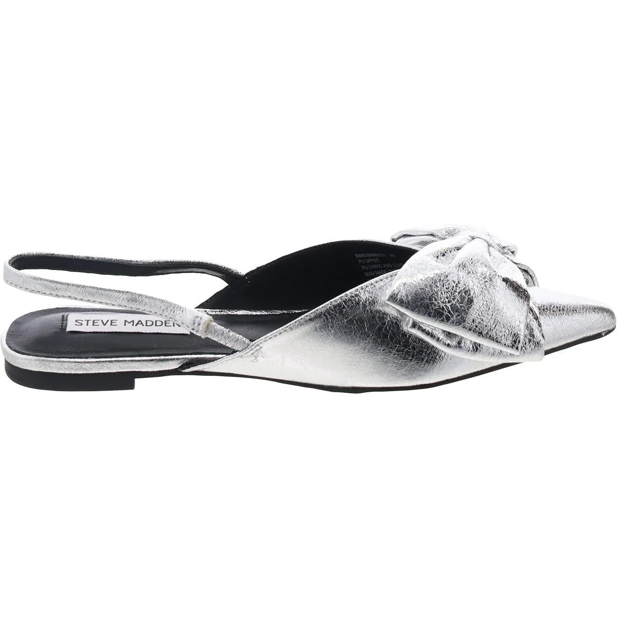 Bimbi Womens Faux Leather Metallic Slingbacks