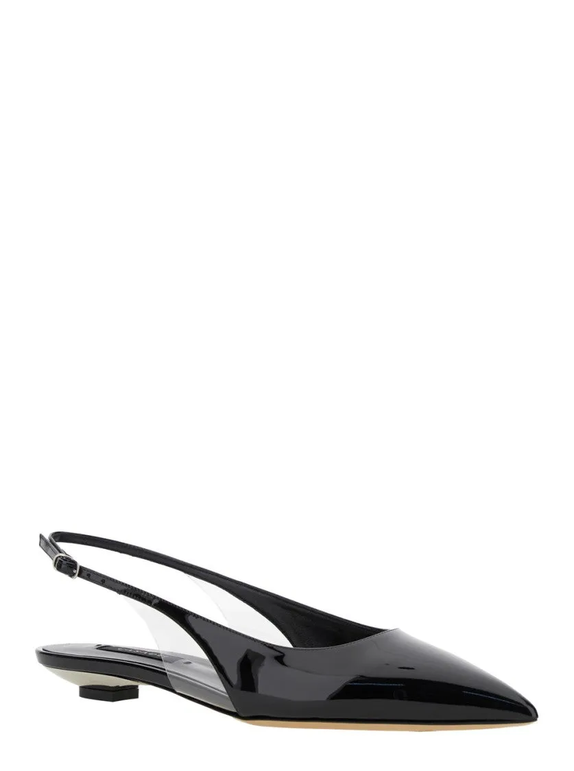 Black Mini Blade Slingback Tiffany Ballerina