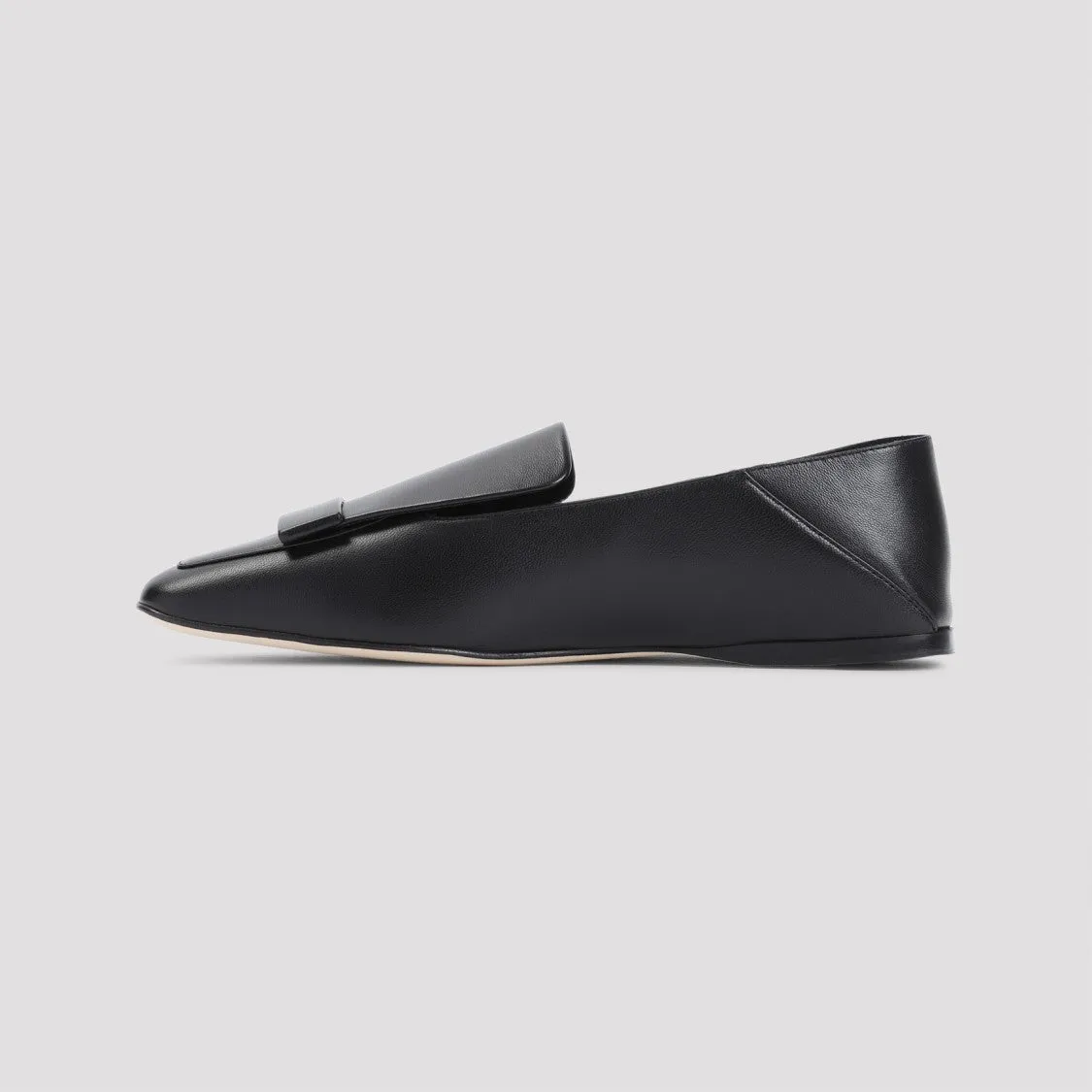 Black Nappa Leather Flat Mocassin