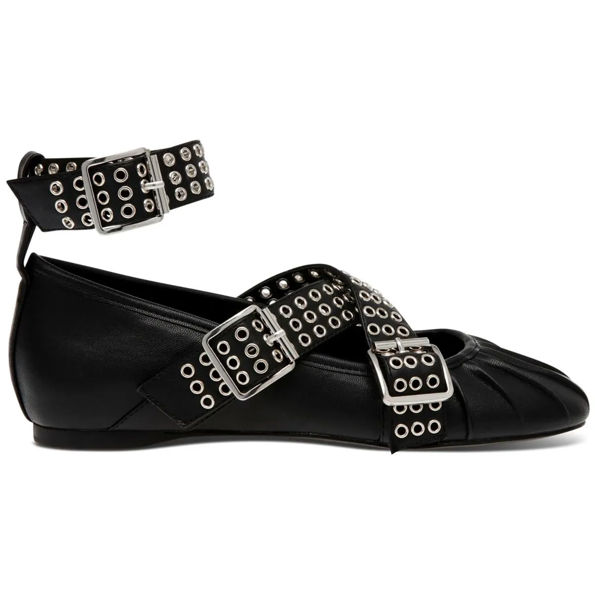 Bryar Womens Faux Leather Round Toe Ballet Flats