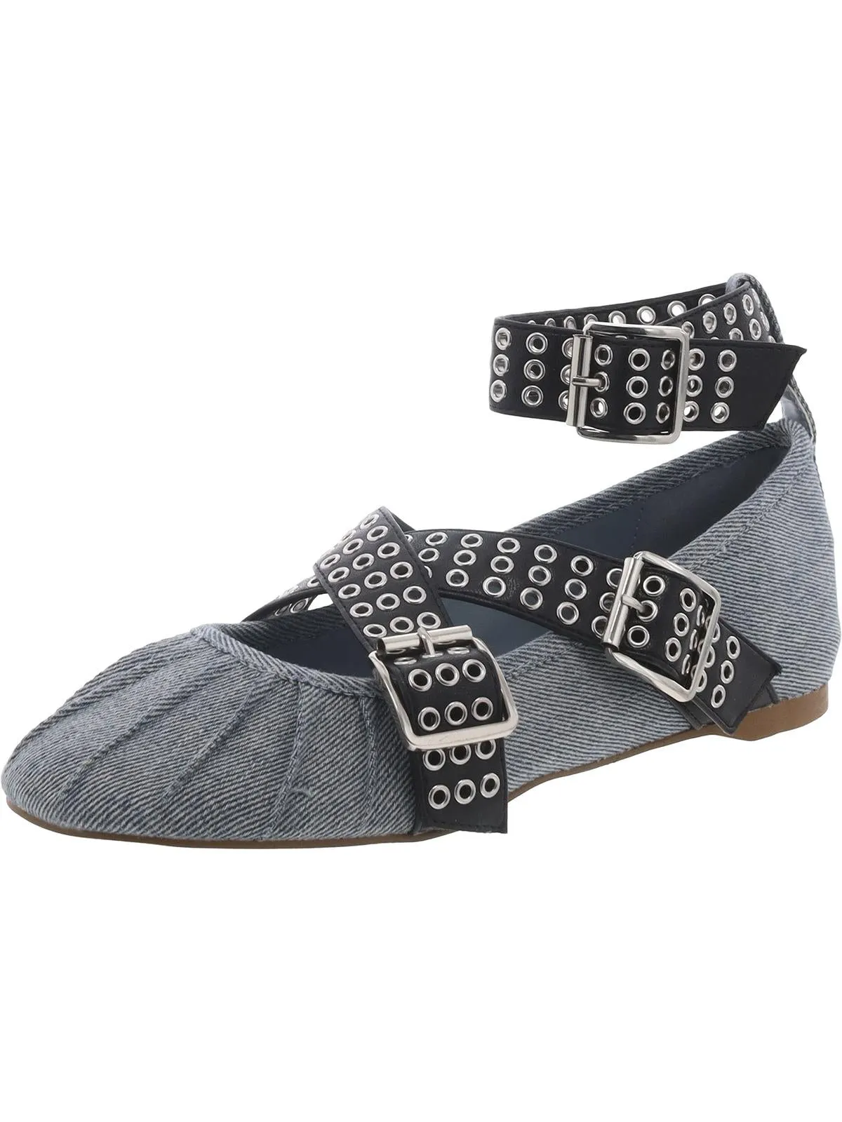 Bryar Womens Faux Leather Round Toe Ballet Flats