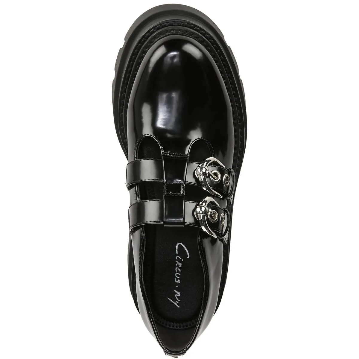 Bryce Womens Buckle Block Heel Mary Janes