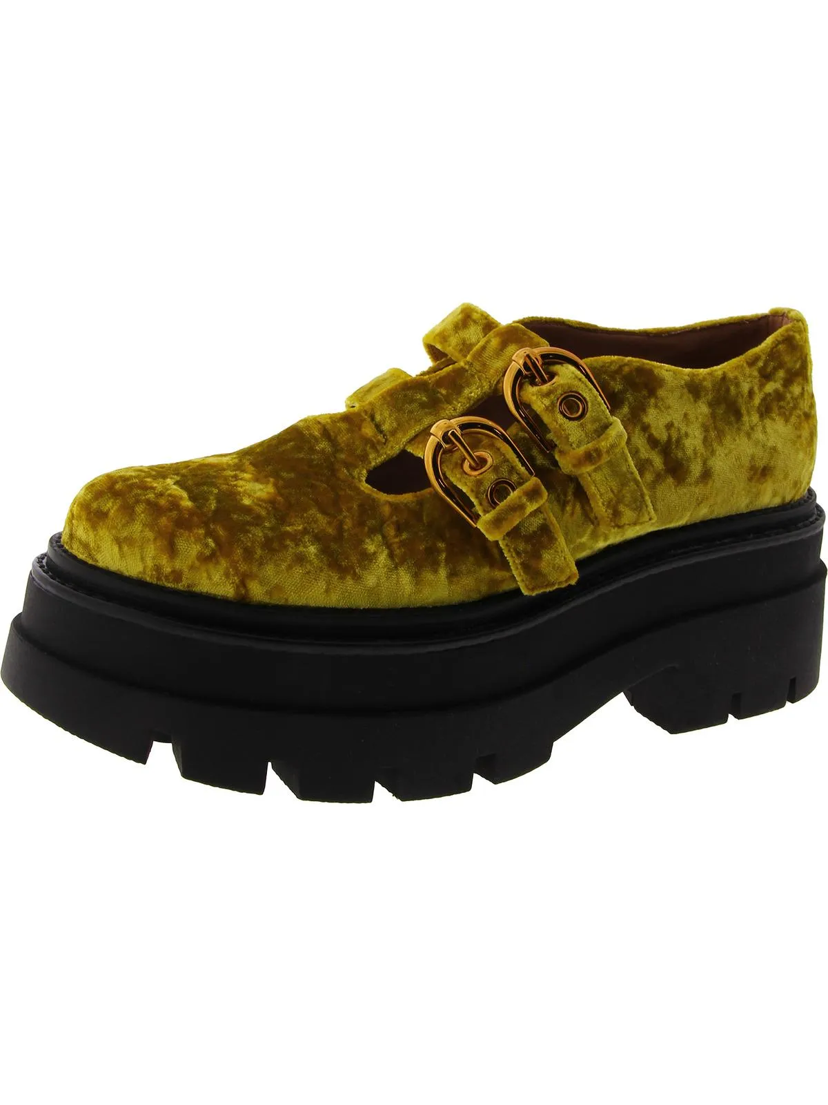Bryce Womens Buckle Block Heel Mary Janes