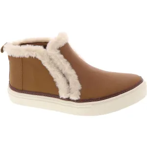 Bryce  Womens Leather Lifestyle Slip-On Sneakers