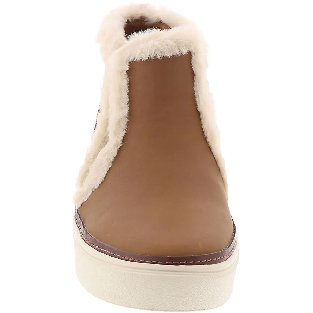 Bryce  Womens Leather Lifestyle Slip-On Sneakers