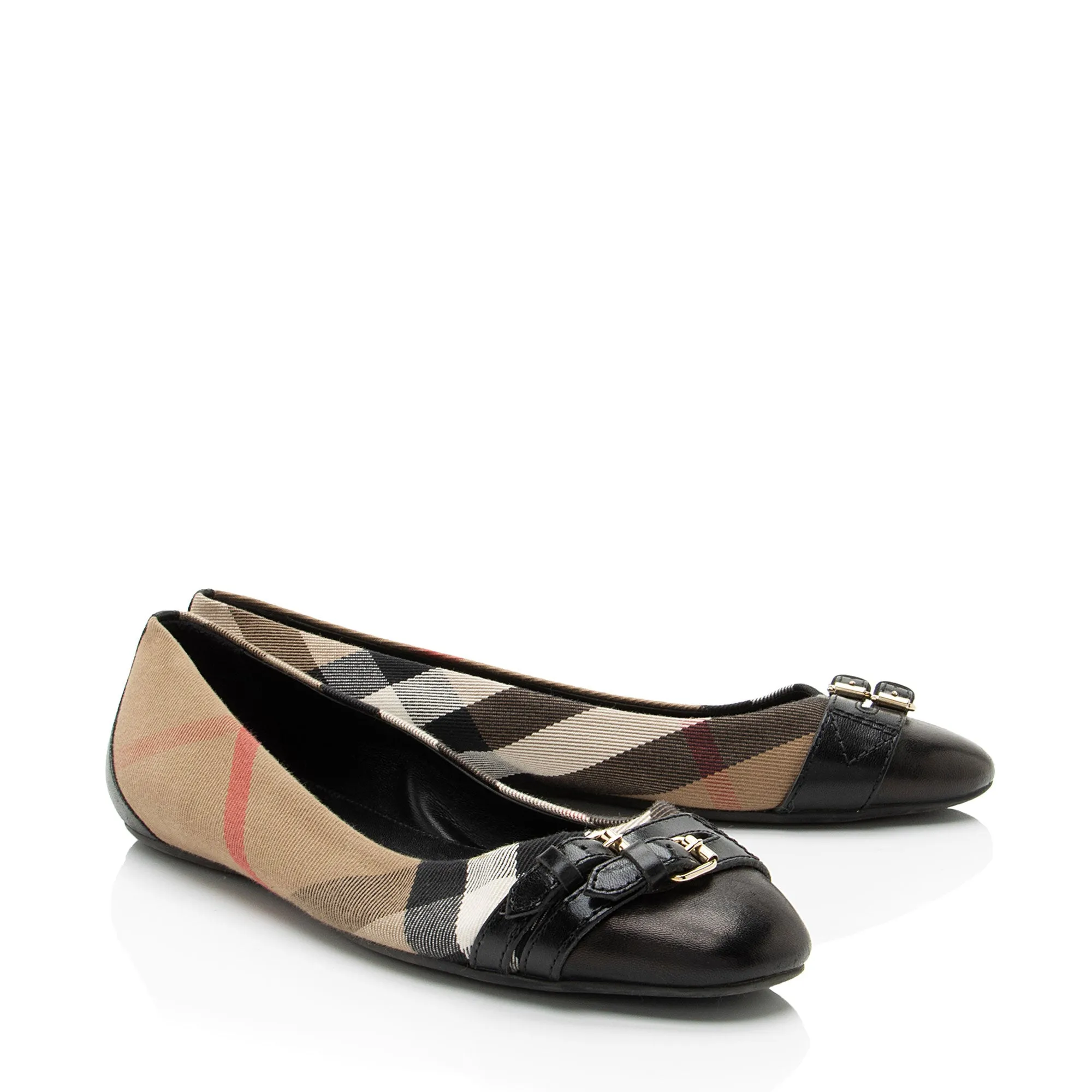 Burberry House Check Bridle Avonwick Ballerina Flats