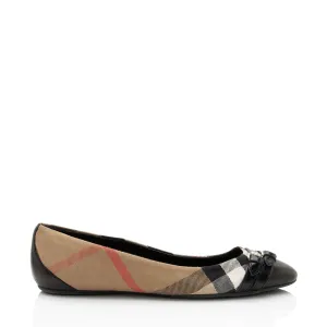 Burberry House Check Bridle Avonwick Ballerina Flats
