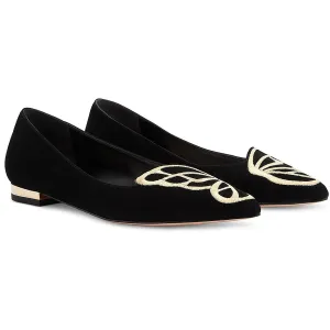 Butterfly Womens Embroidered Suede Loafers