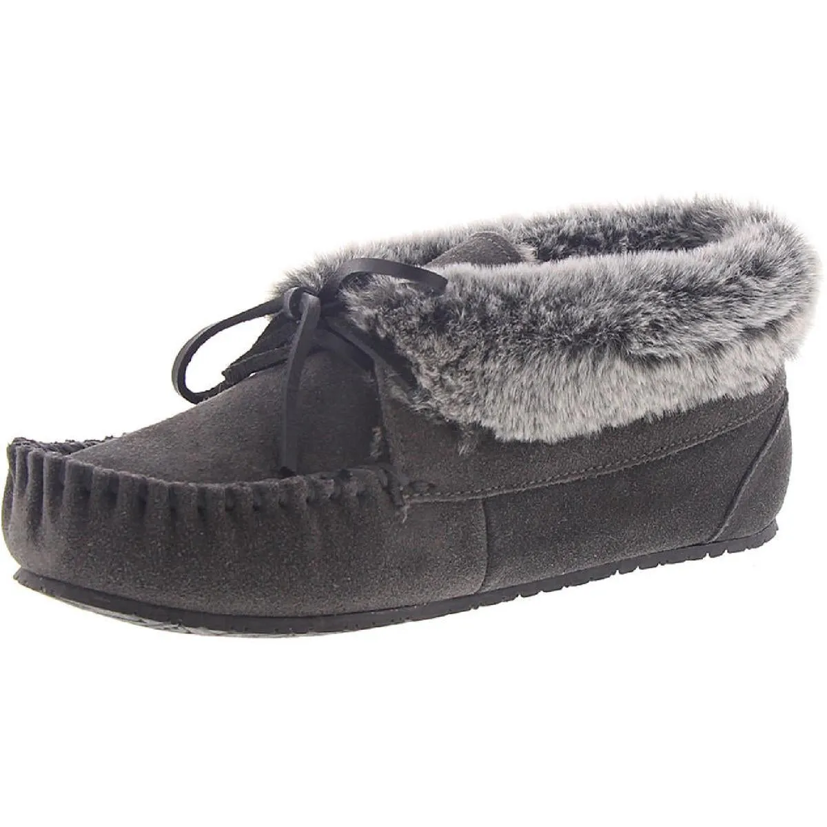 Cabin Bootie Womens Bow Faux Fur Lined Moccasins