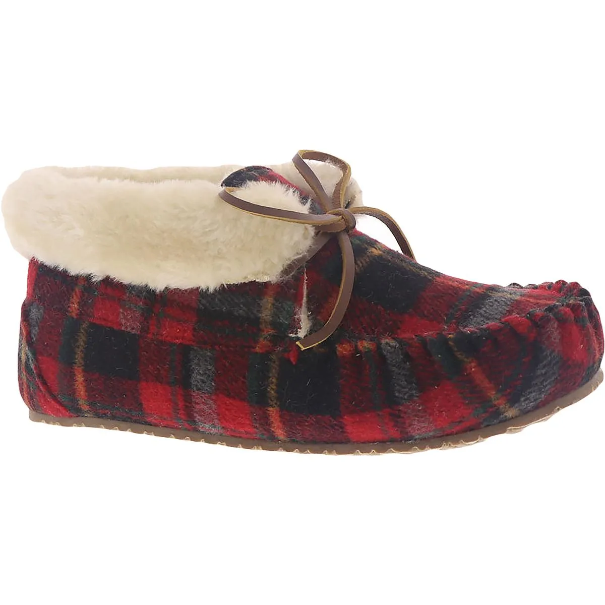 Cabin Bootie Womens Bow Faux Fur Lined Moccasins