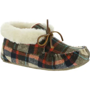 Cabin Bootie Womens Bow Faux Fur Lined Moccasins