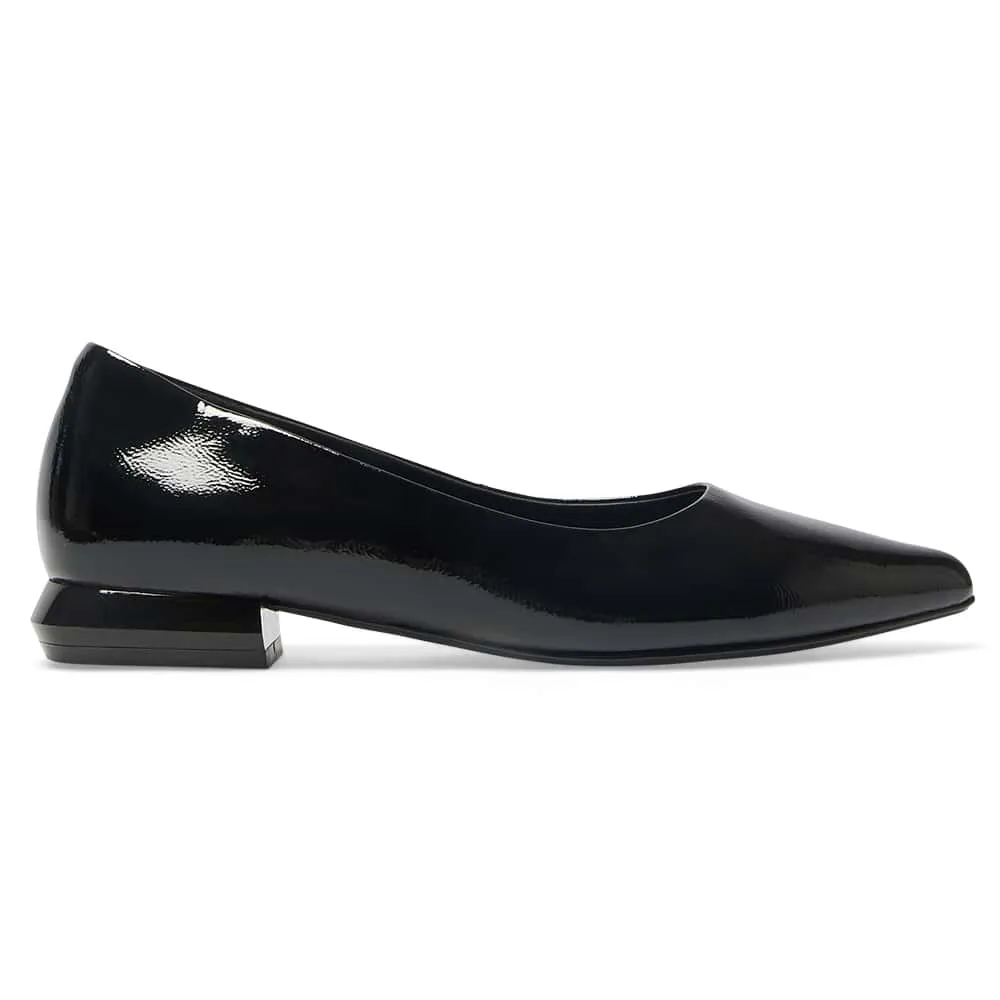 Cassie Flat in Black Patent