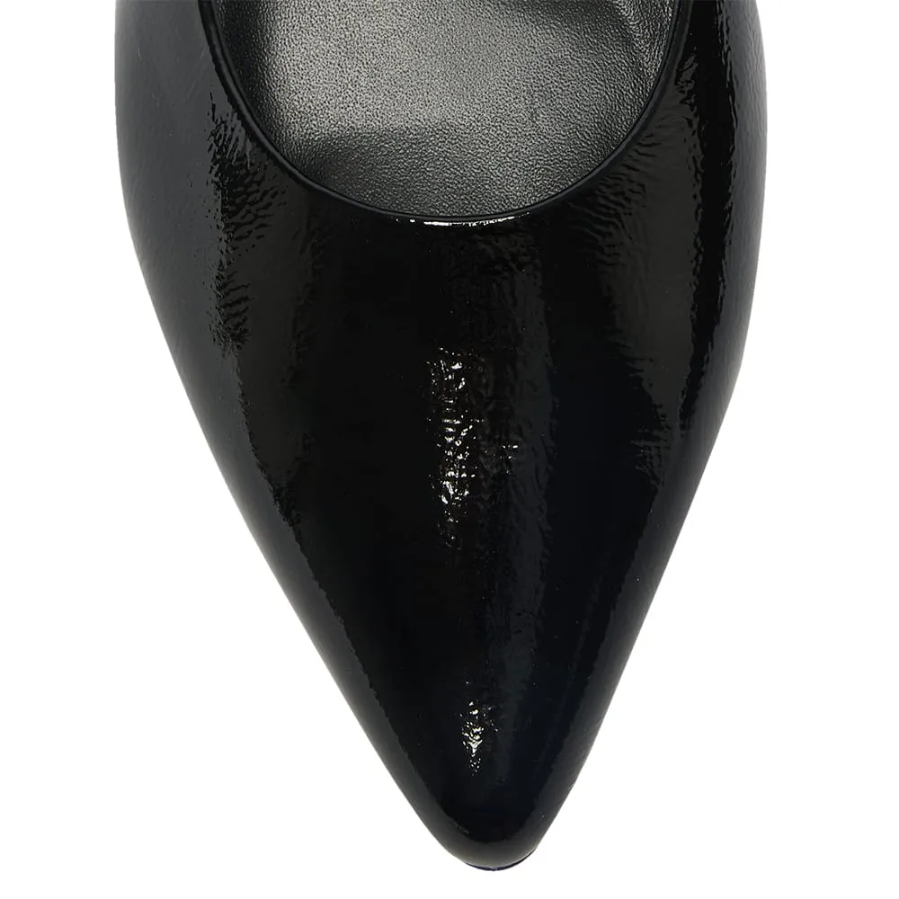Cassie Flat in Black Patent